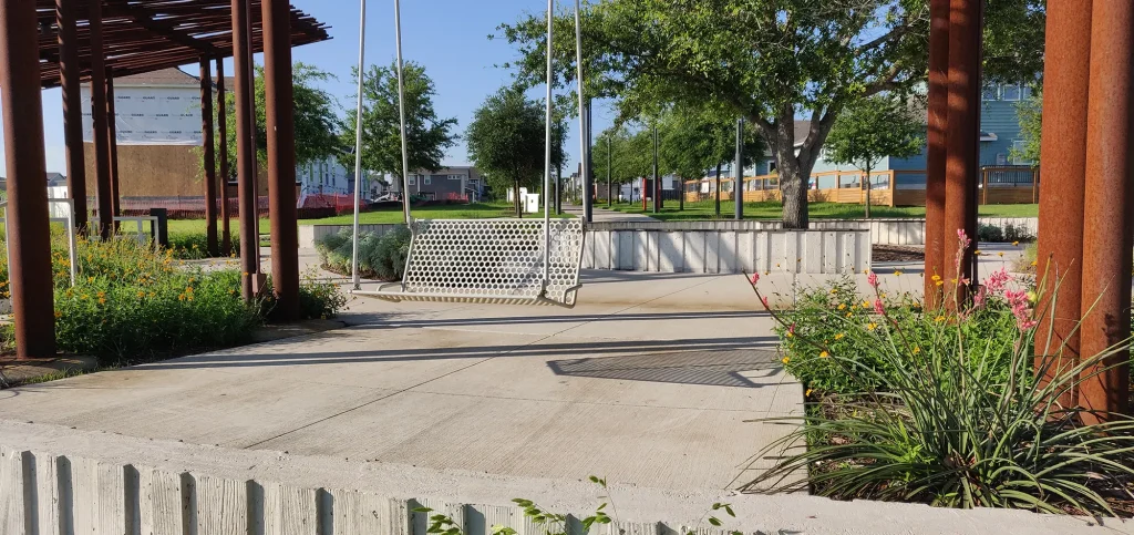 Bench swing at the Great Pavillion