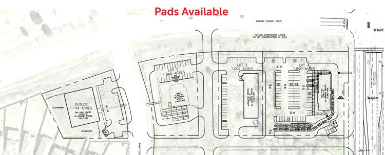 Capture of pads available from CLD Realty Lease Brochure.