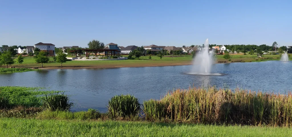 Union Park lake facing south