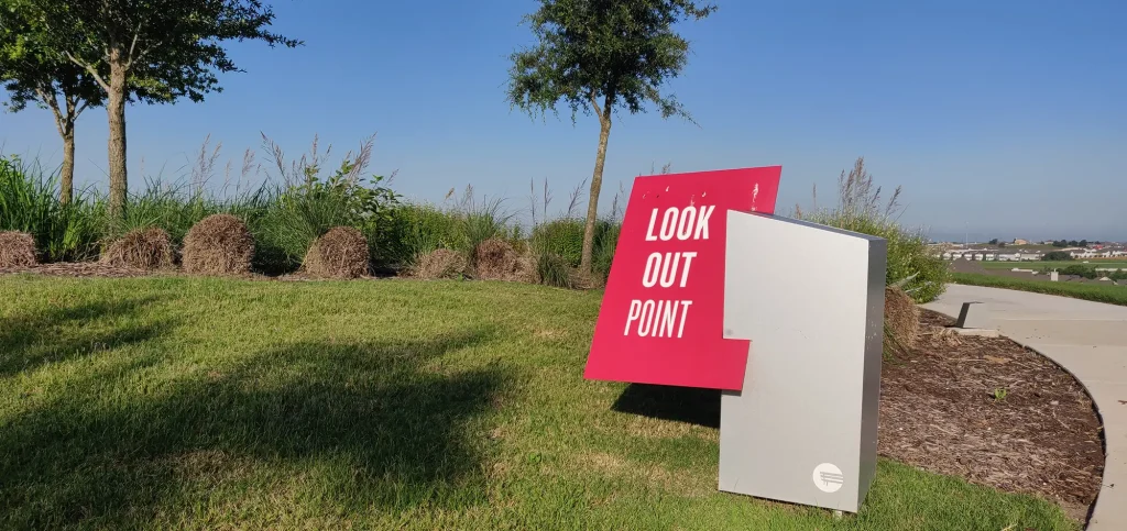 Lookout Point Sign at Knob Hill Park