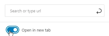 Example of WordPress's open in new tab feature
