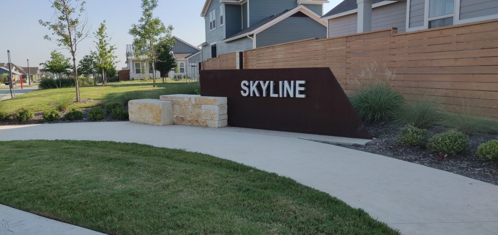 Two Skyline Park Signs